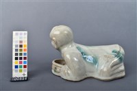 綠釉人物枕頭藏品圖，第4張