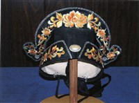 黑繡花帽子藏品圖，第1張