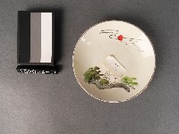 彩繪松鶴紋碟藏品圖，第1張