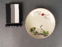 彩繪松鶴紋碟藏品圖，第1張