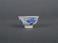 青花扇紋杯藏品圖，第4張