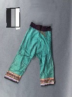 綠彩織錦緞合褲藏品圖，第1張