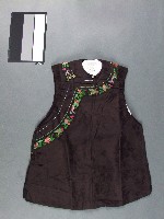 黑褐色提花緞女背心藏品圖，第1張