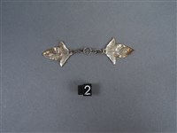 銅銀錯葉紋飾片藏品圖，第1張