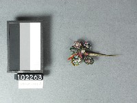 彩珠蝴蝶紋髮簪藏品圖，第1張