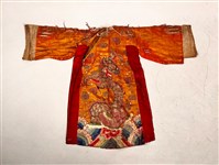 傀儡戲服（橘色蟒袍）藏品圖，第1張
