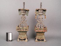 錫製壽字燭臺藏品圖，第1張