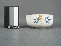 橙藍彩葉紋杯藏品圖，第1張