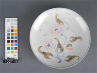 彩繪花卉紋盤藏品圖，第1張
