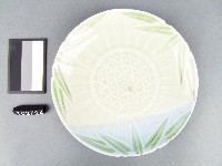 藍綠彩竹紋盤藏品圖，第1張