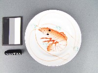 紅彩蝦紋盤藏品圖，第1張