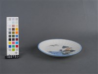 彩繪山水紋盤藏品圖，第2張