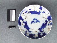 藍彩花卉紋盤藏品圖，第1張