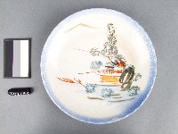 彩繪山水紋盤藏品圖，第1張