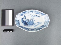 青花山水吉祥紋碟藏品圖，第1張