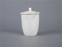 金彩紅釉壽字杯藏品圖，第7張