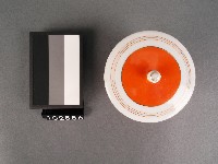 橙彩線紋杯藏品圖，第2張