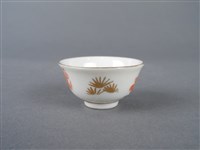 金紅彩松壽字杯藏品圖，第5張