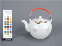 金紅彩囍字茶壺藏品圖，第1張