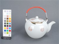 金紅彩囍字茶壺藏品圖，第2張