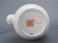 金紅彩花卉鶴紋茶壺藏品圖，第5張