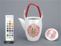 金紅彩龍鳳囍字紋茶壺藏品圖，第3張