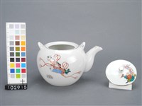 彩繪書卷紋茶壺藏品圖，第3張