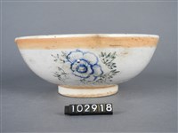 黃金釉青花綠彩花卉囍字碗藏品圖，第7張