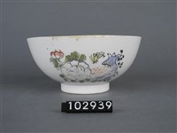 黃金釉彩繪花果壽字碗藏品圖，第7張