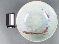 彩繪花卉鶴紋碗藏品圖，第1張