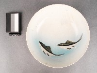 黑藍彩雙魚紋碗藏品圖，第1張