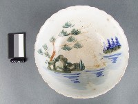 三彩松樹紋碗藏品圖，第1張