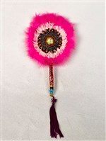 粉紅羽毛團扇藏品圖，第1張
