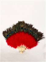 孔雀粉紅羽毛摺扇藏品圖，第2張