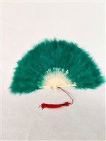 綠羽毛摺扇藏品圖，第2張