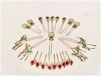 紅綠水鑽大頭珠飾藏品圖，第1張