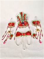 綠桃紅珠花頭飾藏品圖，第1張