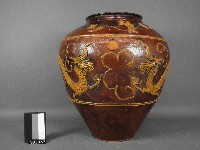 褐釉貼花龍紋甕藏品圖，第1張