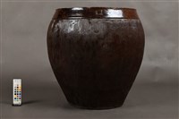 褐釉水缸藏品圖，第3張