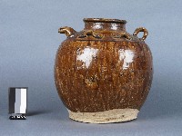 褐釉四耳壺藏品圖，第2張