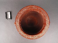 赤釉磚胎獅頭香爐藏品圖，第2張