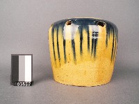 黃藍釉火爐藏品圖，第1張