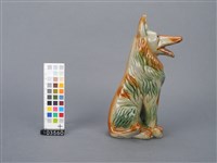 黃綠釉磁狗藏品圖，第4張