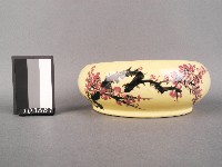 黃地花卉紋花盆藏品圖，第1張