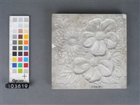 彩繪花卉紋浮雕磁磚藏品圖，第2張