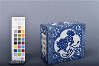 青花獅戲球方枕頭藏品圖，第2張