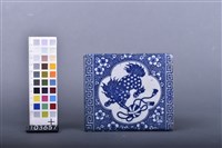 青花獅戲球方枕頭藏品圖，第6張