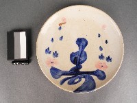 紅藍彩花卉壽字盤藏品圖，第1張