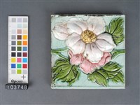 三彩花卉磁磚藏品圖，第1張