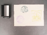 台灣博覽會紀念章戳-第二會場、東京館、長谷造園工務店藏品圖，第1張